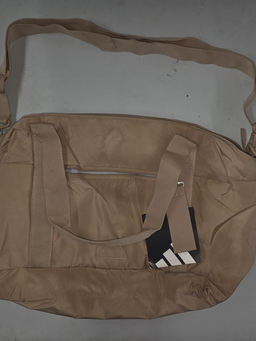 adidas Tan Men's Duffel Bag with Adjustable Shoulder Strap